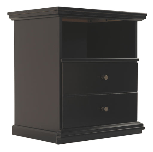 Maribel - Black - One Drawer Night Stand Unique Piece Furniture