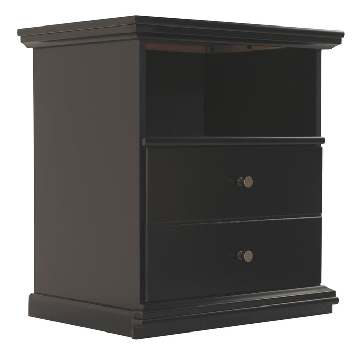 Maribel - Black - One Drawer Night Stand Unique Piece Furniture