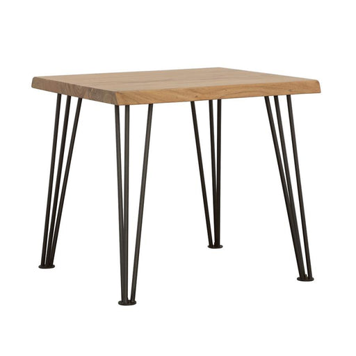 Zander - End Table With Hairpin Leg - Natural And Matte Black Unique Piece Furniture