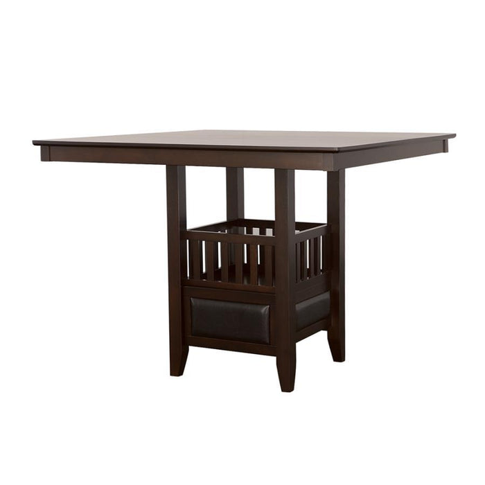 Jaden - Square Counter Height Table With Storage - Espresso Unique Piece Furniture