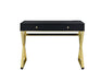 Coleen - Desk - Black & Brass Finish Unique Piece Furniture