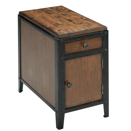 Pinebrook - Chairside Door End Table - Distressed Natural Pine Unique Piece Furniture