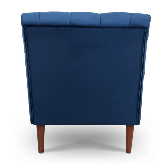 Upholstered Chaise Lounge - Blue
