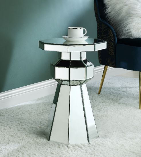 Meria - Pedestal - Mirrored Unique Piece Furniture