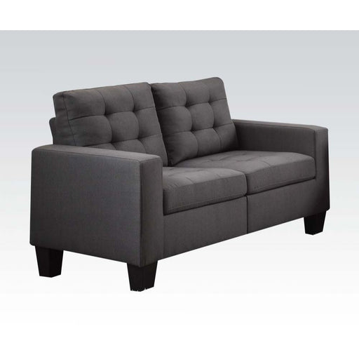 Earsom - Loveseat - Gray Linen Unique Piece Furniture