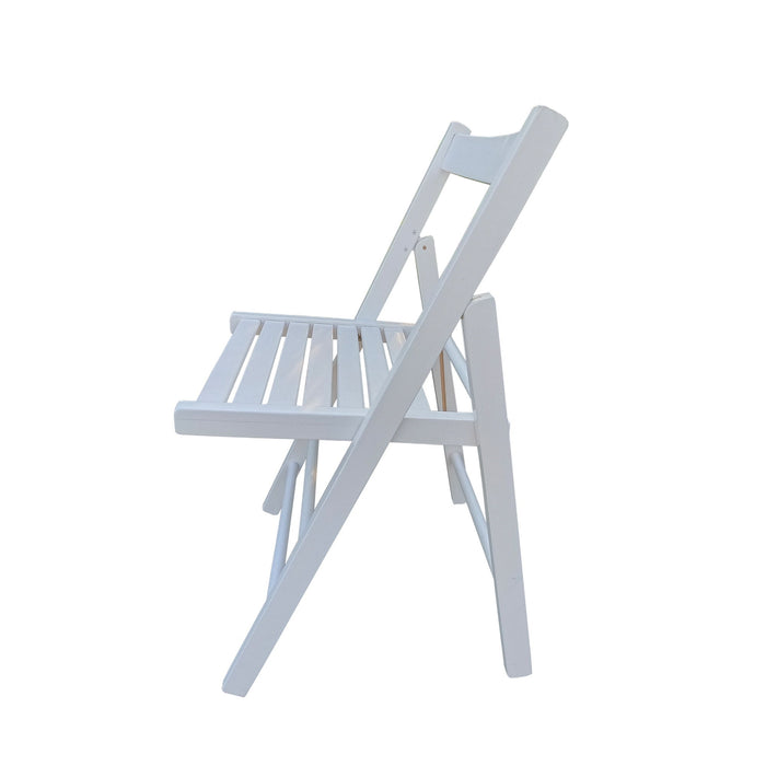 Folding Chair (Set of 2) - Foldable Style - White