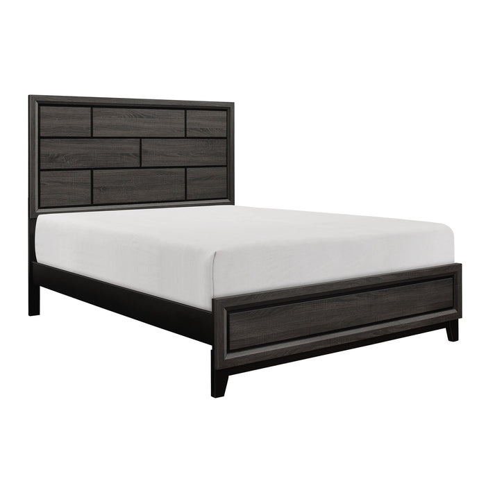 Modern Style Clean Line Design Gray Finish 1 Piece California King Size Bed Contemporary Bedroom Furniture
