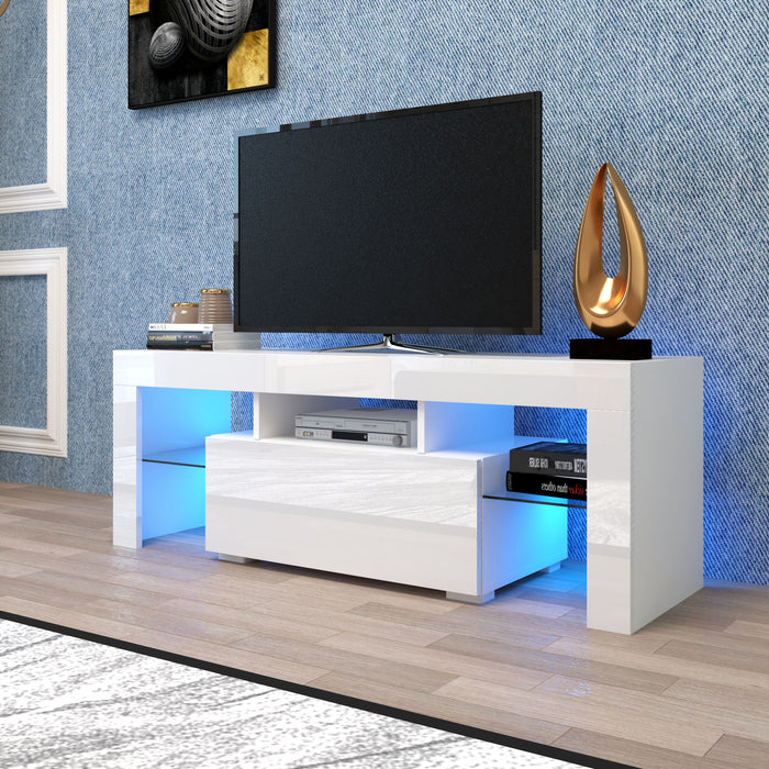Entertainment Tv Stand - Large Tv Stand Tv Base Stand With LED Light Tv Cabinet