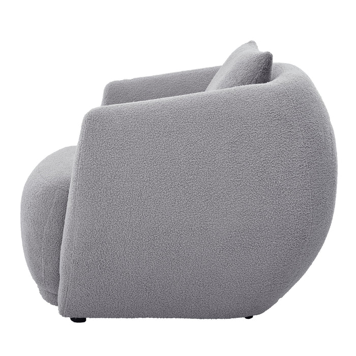 U_Style Upholstered Chair, Modern Arm Chair For Living Room And Bedroom, With 1 Pillow