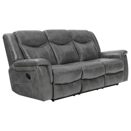 Conrad - Upholstered Motion Sofa - Cool Gray Unique Piece Furniture