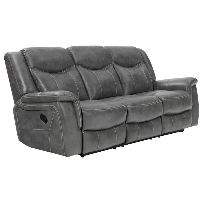 Conrad - Upholstered Motion Sofa - Cool Gray Unique Piece Furniture