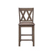 Scarlett - Counter Height Chair (Set of 2) - Brown Fabric & Walnut Unique Piece Furniture
