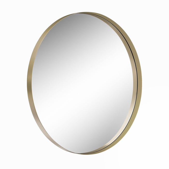 Metal Round Wall Mirror - Gold