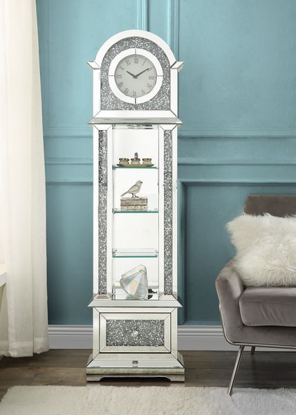 Noralie - Grandfather Clock - Pearl Silver Unique Piece Furniture