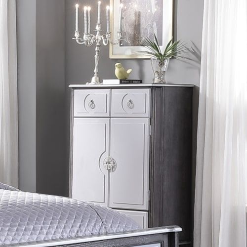 House - Beatrice Chest - Charcoal & Light Gray Finish Unique Piece Furniture