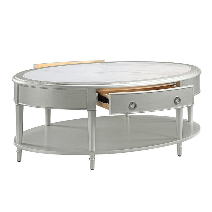 Kasa Coffee Table - Sintered Stone Top & Champagne Finish