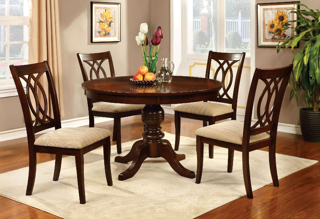 Carlisle - Round Dining Table - Brown Cherry Unique Piece Furniture