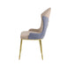 Caolan - Side Chair (Set of 2) - Tan, Lavender Fabric & Gold Unique Piece Furniture
