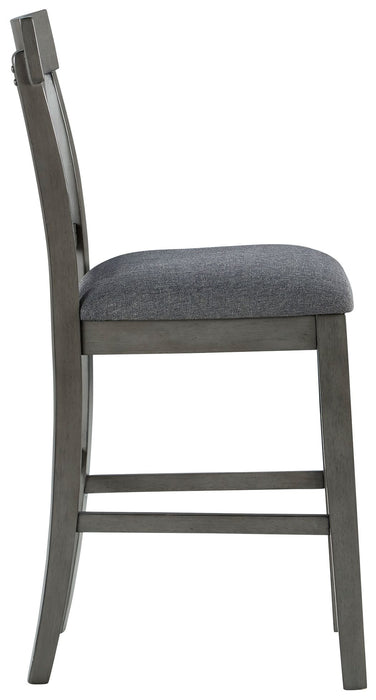 Hallanden - Black / Gray - Upholstered Barstool (Set of 2) Unique Piece Furniture