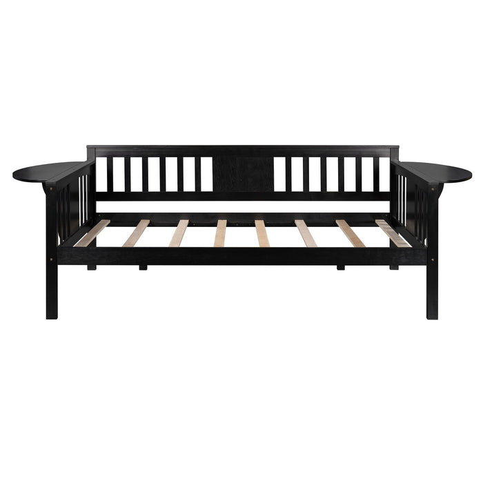 Twin Size Daybed, Wood Slat Support - Espresso