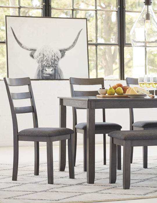 Bridson - Gray - Rect Drm Table Set (Set of 6) Unique Piece Furniture