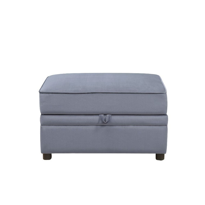 Bois II - Ottoman - Gray Velvet Unique Piece Furniture
