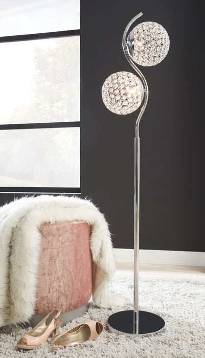 Winter - Clear / Silver Finish - Metal Floor Lamp