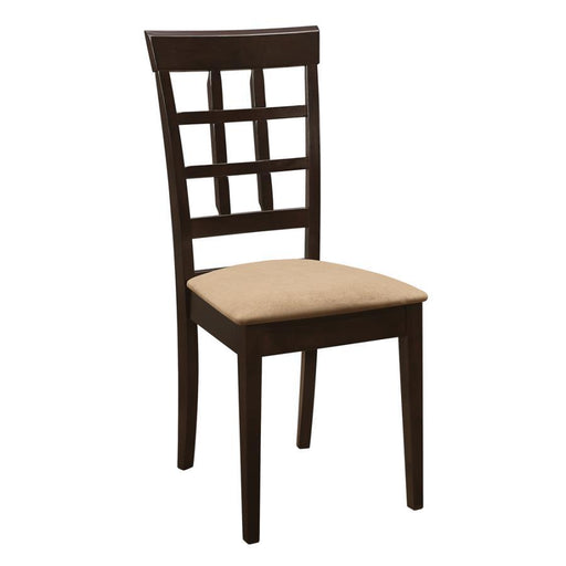 Gabriel - Lattice Back Side Chairs (Set of 2) - Cappuccino And Tan Unique Piece Furniture
