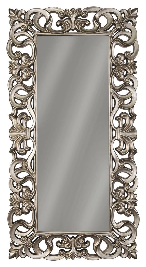 Lucia - Antique Silver Finish - Floor Mirror Unique Piece Furniture