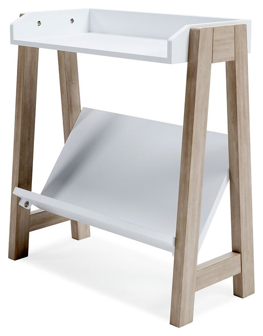Blariden - White / Tan - Small Bookcase Unique Piece Furniture