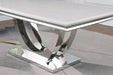 Kerwin - Rectangle Faux Marble Top Dining Table - White And Chrome Unique Piece Furniture