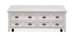 Heron Cove - Lift Top Storage Cocktail Table With Casters - Chalk White Unique Piece Furniture