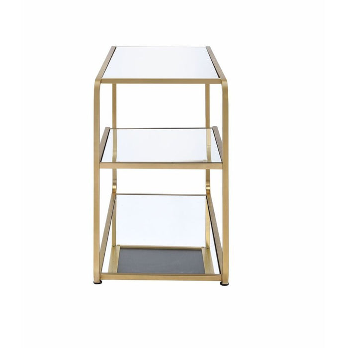 Astrid - TV Stand - Gold & Mirror Unique Piece Furniture