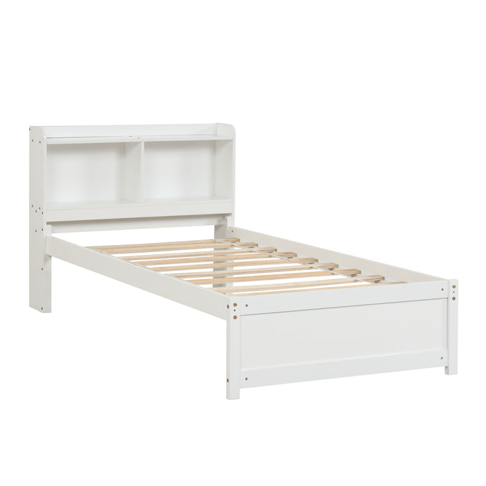 Twin Bed With Trundle - White