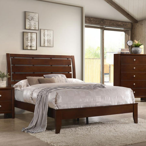 Serinity - Panel Bed with Cut-out Headboard Unique Piece Furniture