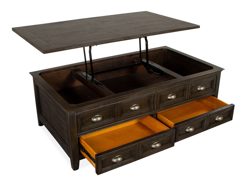 Westley Falls - Lift Top Storage Cocktail Table With Casters - Graphite Unique Piece Furniture