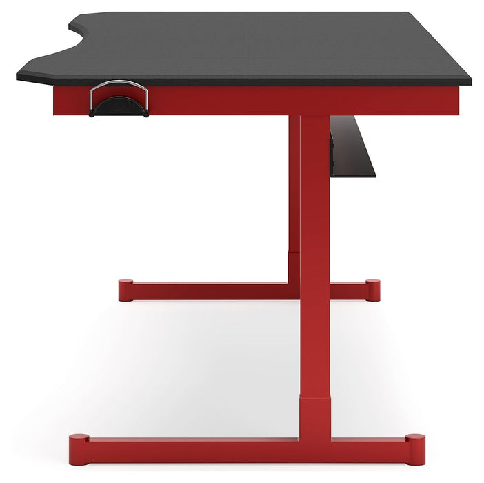Lynxtyn - Red / Black - Home Office Desk Unique Piece Furniture