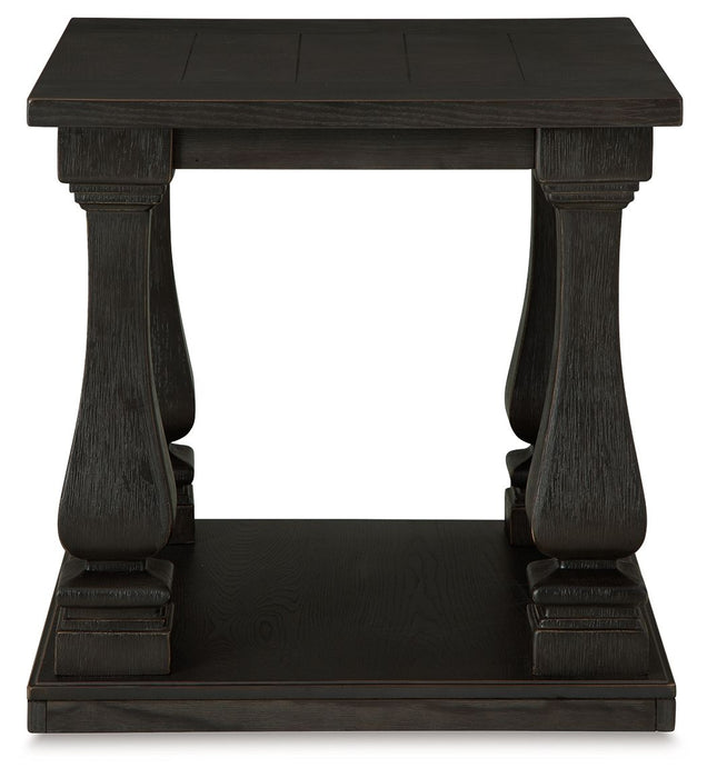 Wellturn - Rectangular End Table - Black