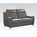 Cayden - Loveseat - Gray Leather-Aire Match Unique Piece Furniture