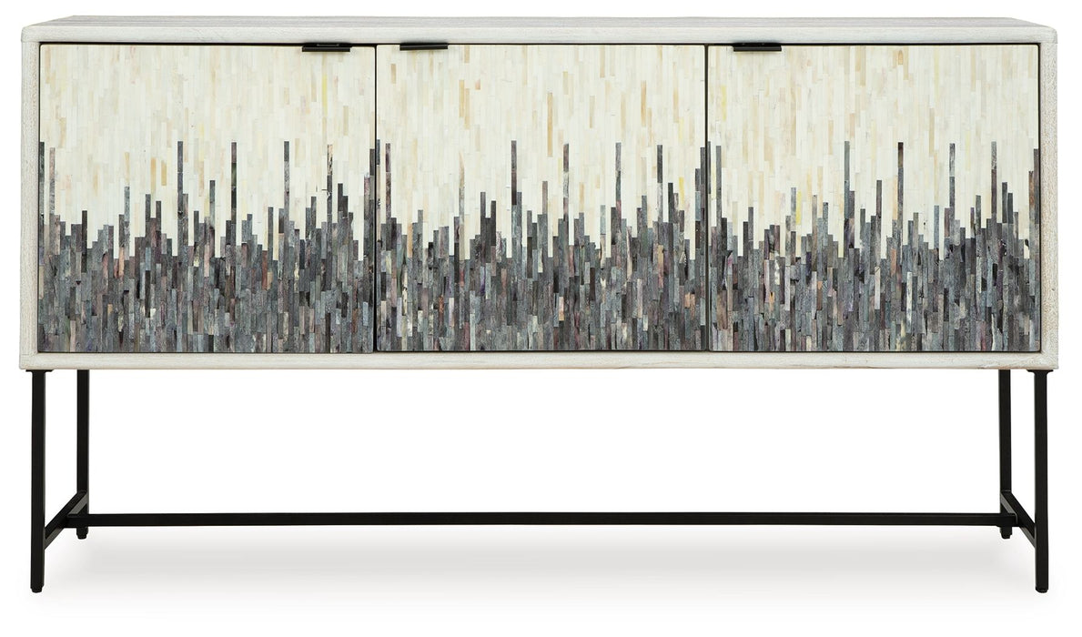 Freyton - Accent Cabinet - White / Gray