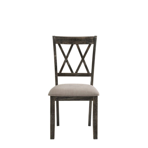 Claudia II - Side Chair (Set of 2) - Fabric & Weathered Gray Unique Piece Furniture
