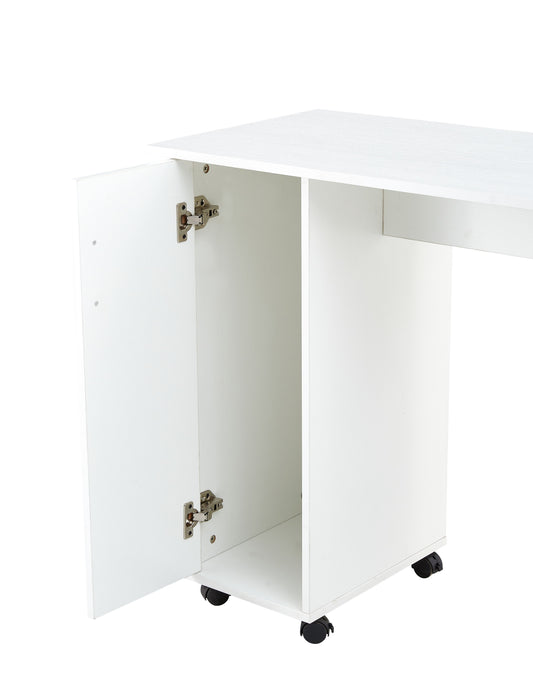 Home Office Computer Desk Table With Drawers White 41.73" L 17.72"W 31.5"H