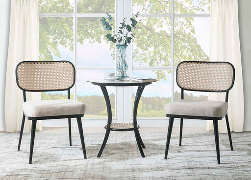 Frydel - Chair & Table - Black Finish Unique Piece Furniture