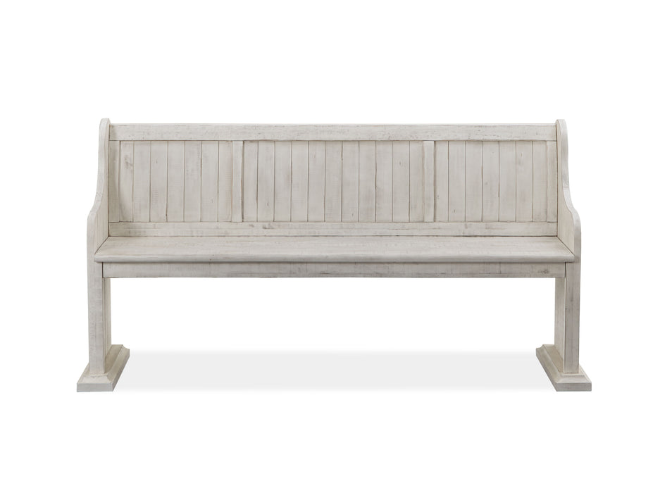 Bronwyn - Bench With Back - Alabaster Unique Piece Furniture