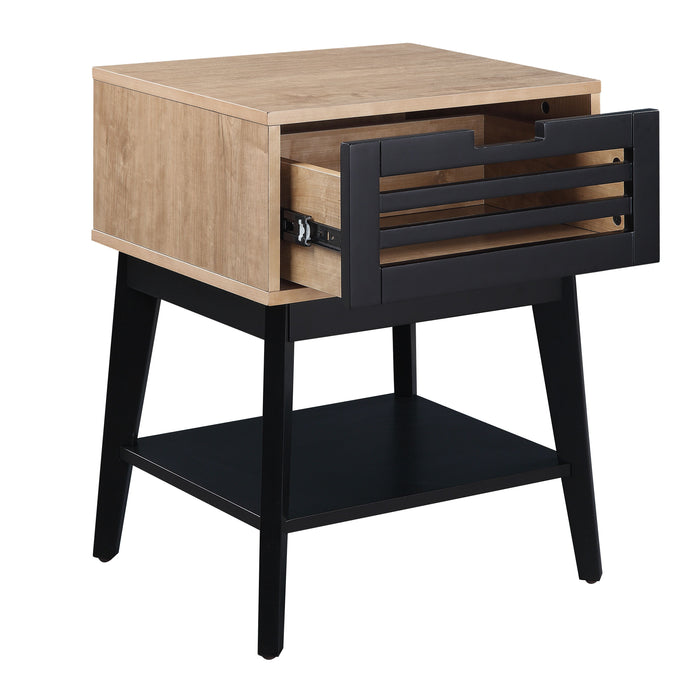 Gamaliel - End Table - Oak & Espresso Finish Unique Piece Furniture