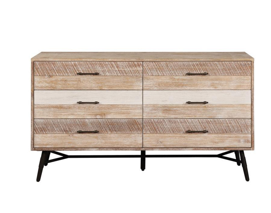 Marlow - 6-Drawer Dresser - Rough Sawn Multi Unique Piece Furniture