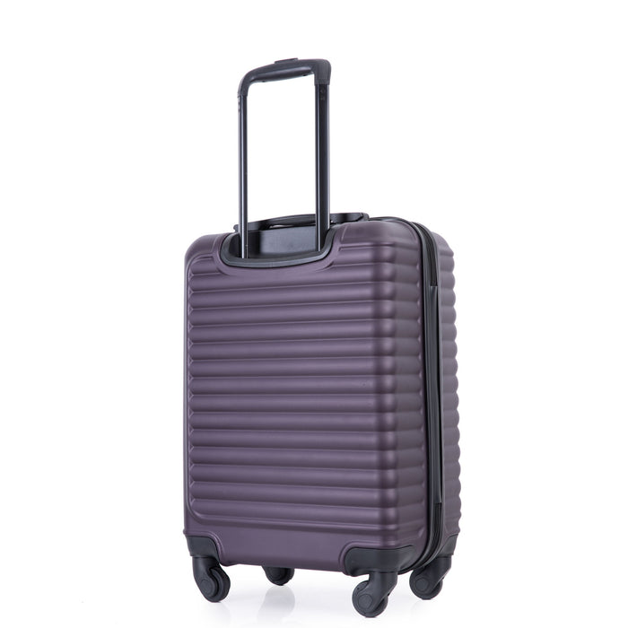 20" Carry On Luggage Lightweight Suitcase, Spinner Wheels, Purple