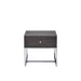 Iban - End Table - Gray Oak & Chrome Unique Piece Furniture