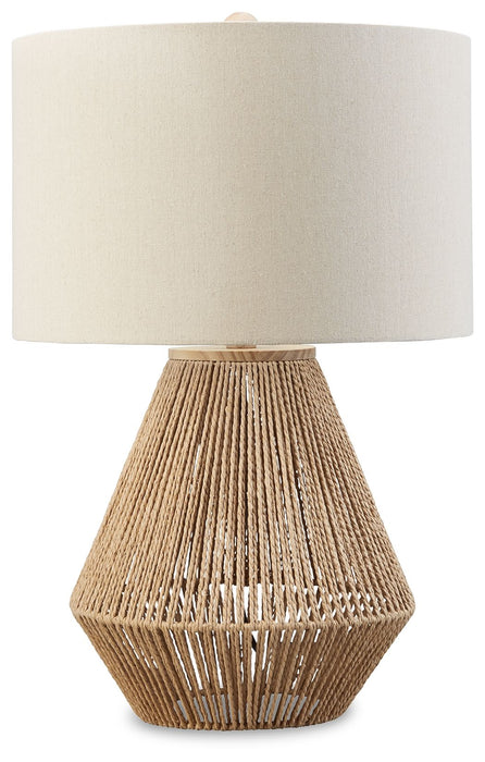 Clayman - Natural / Brown - Paper Table Lamp Unique Piece Furniture