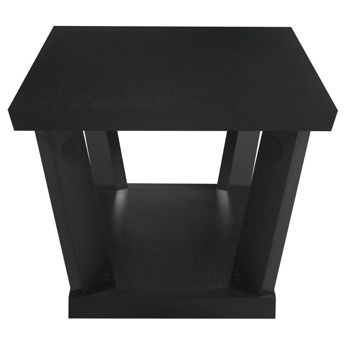 Aminta - 3 Piece Occasional Set With Open Shelves - Black Unique Piece Furniture